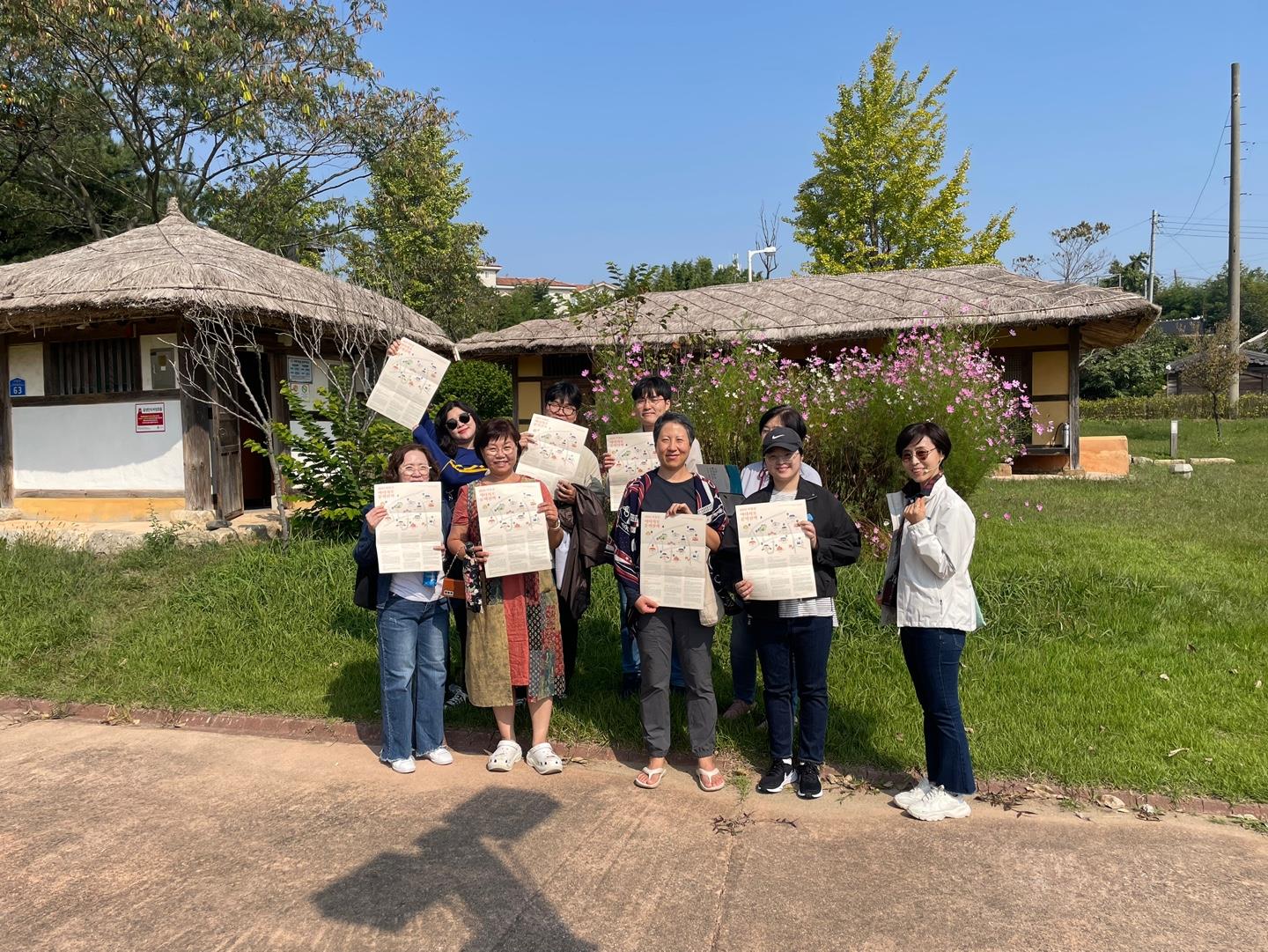 석정길 아다지오 문학산책 단체 사진
